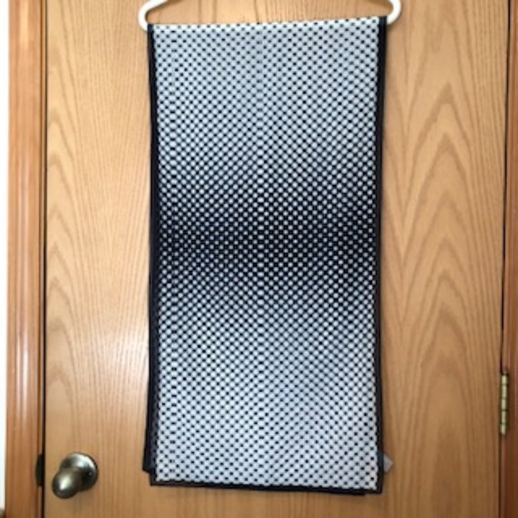3/$15 Graphic Navy Blue & White Polka Dot Unisex Oblong Scarf W/Minor Flaw